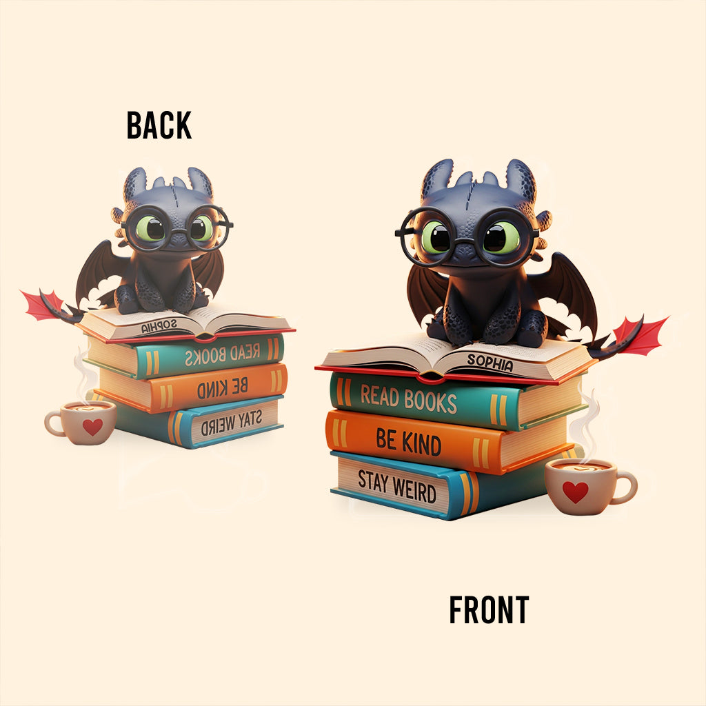 Dragon & Book - Personalized Book Custom Shaped Acrylic Plaque