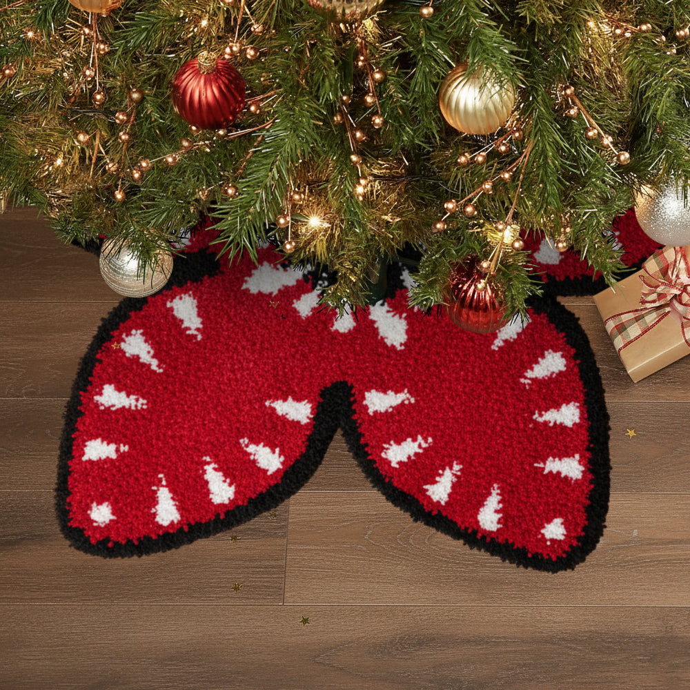 Red Flower Demon - Personalized Stranger Things Shaped Tree Skirt