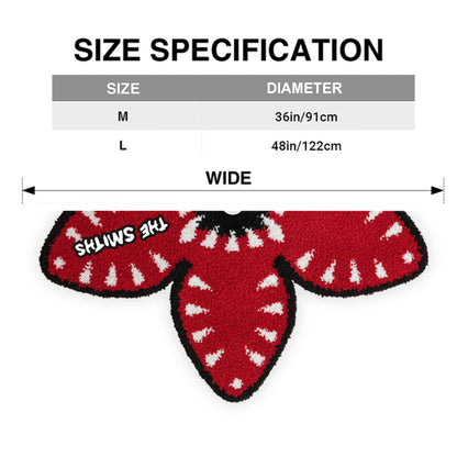 Red Flower Demon - Personalized Stranger Things Shaped Tree Skirt