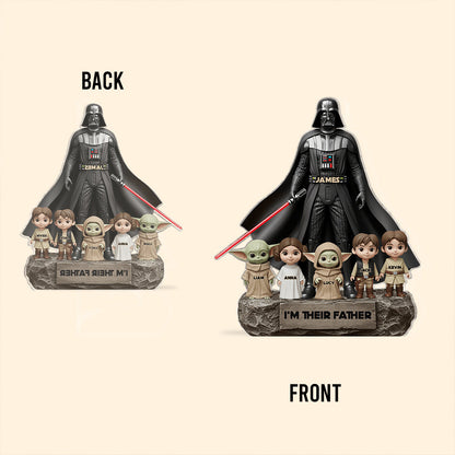 Best Dad In The Galaxy - Personalized The Force Custom Shaped Acrylic Plaque