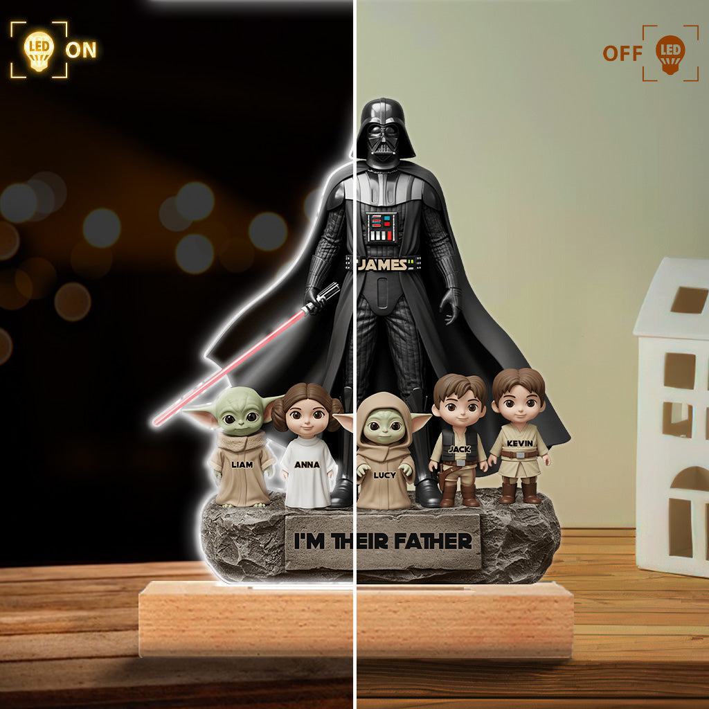 Best Dad In The Galaxy - Personalized The Force Custom Shaped Acrylic Plaque