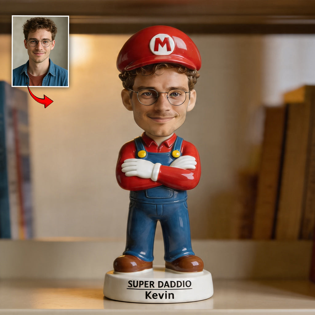 Super Daddio - Perfect Father's Day Gift - Personalized Super Plumber Custom Shaped Acrylic Plaque