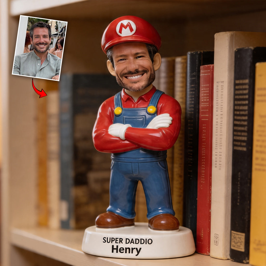 Super Daddio - Perfect Father's Day Gift - Personalized Super Plumber Custom Shaped Acrylic Plaque