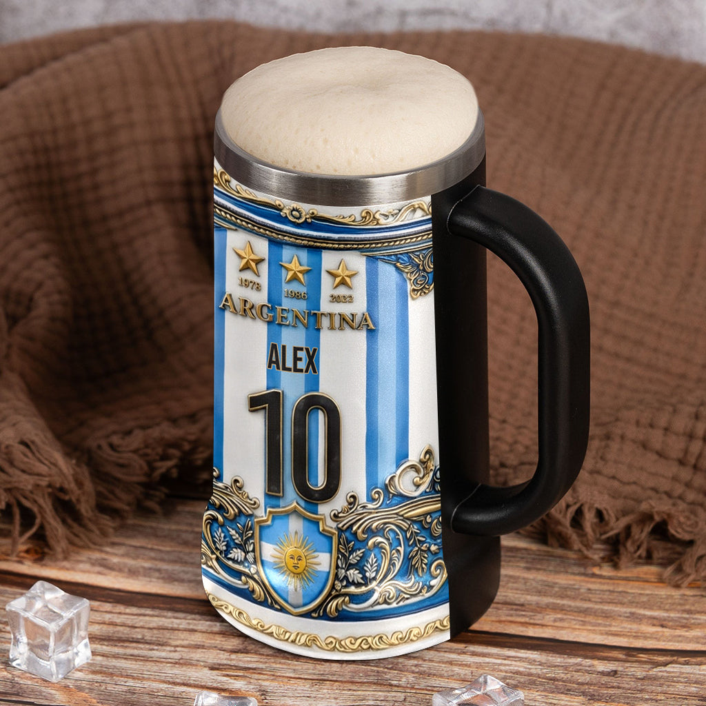 Argentina Champion 2026 - Personalized Soccer Beer Stein