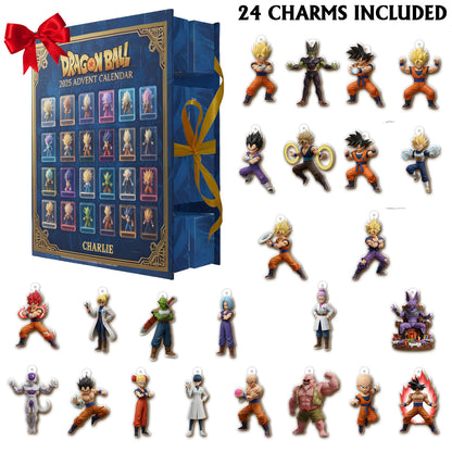 Orange Ball Cartoon - Personalized Seven Balls Folded Advent Calendar With Ornaments