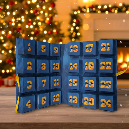 Orange Ball Cartoon - Personalized Seven Balls Folded Advent Calendar With Ornaments