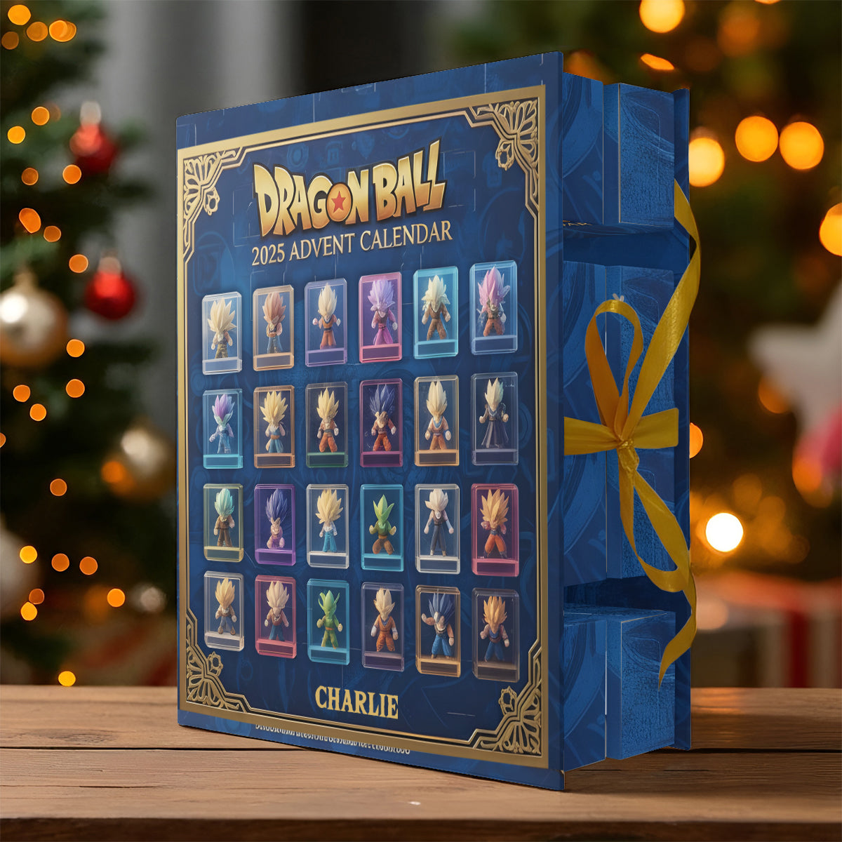 Orange Ball Cartoon - Personalized Seven Balls Folded Advent Calendar With Ornaments