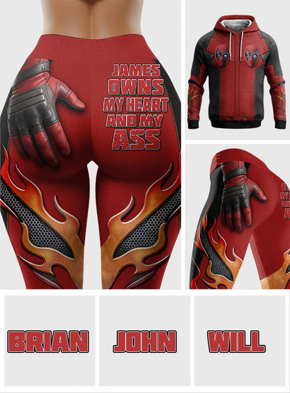 He Owns My Heart - Personalized Marvelous Universe Hoodie and Leggings