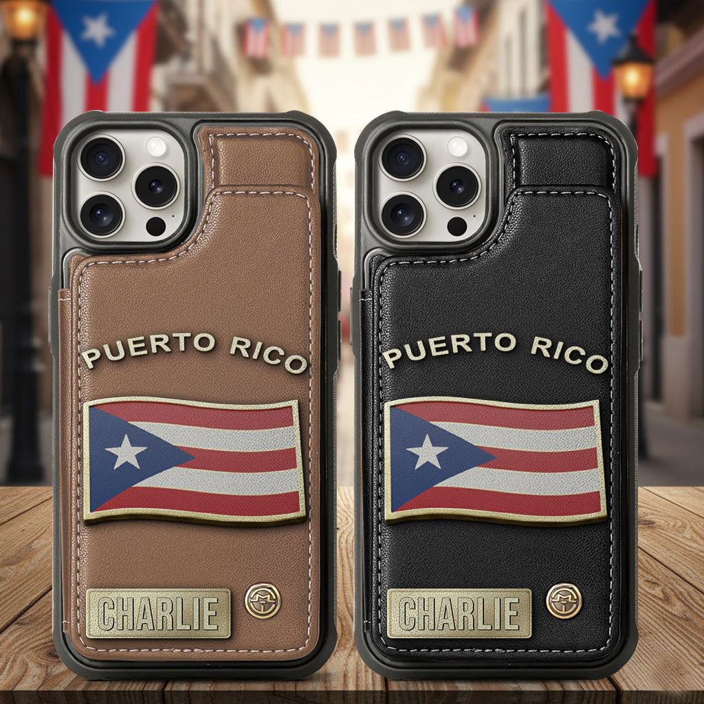 Proud Puerto Rico - Personalized Expats Wallet Phone Case