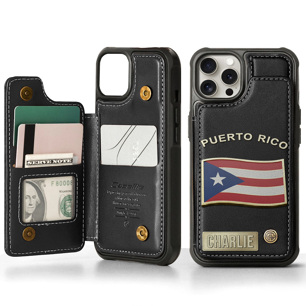 Proud Puerto Rico - Personalized Expats Wallet Phone Case