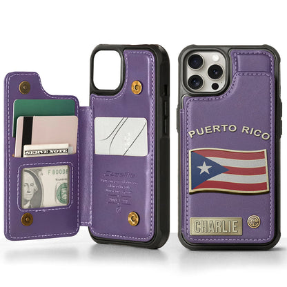 Proud Puerto Rico - Personalized Expats Wallet Phone Case