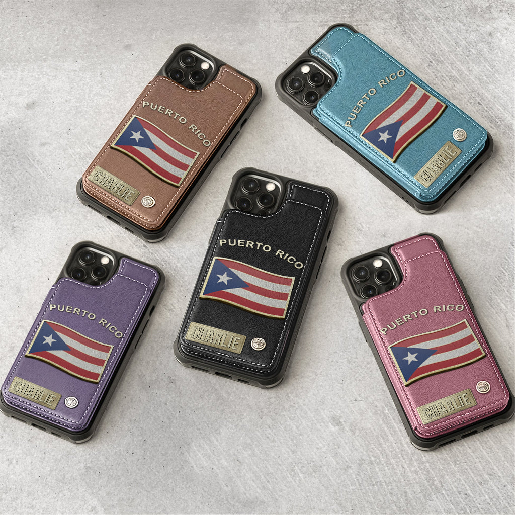 Proud Puerto Rico - Personalized Expats Wallet Phone Case