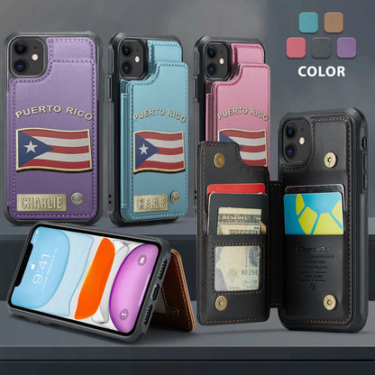 Proud Puerto Rico - Personalized Expats Wallet Phone Case