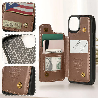 Proud Puerto Rico - Personalized Expats Wallet Phone Case