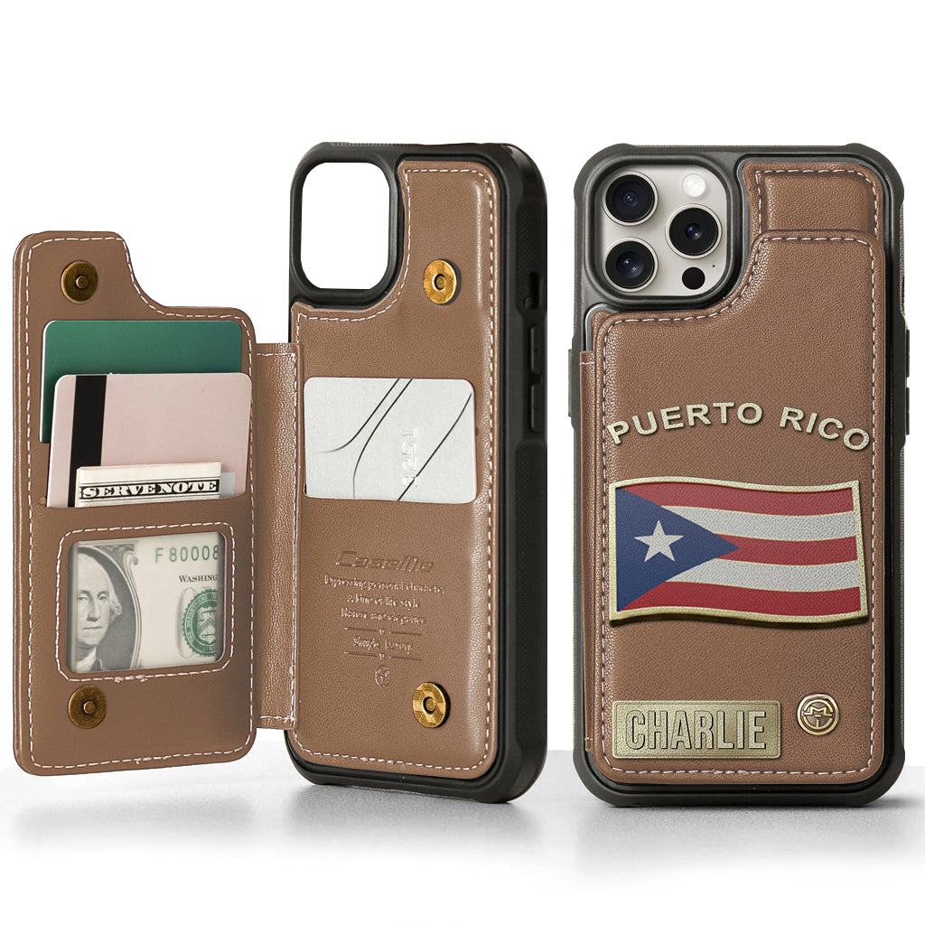 Proud Puerto Rico - Personalized Expats Wallet Phone Case
