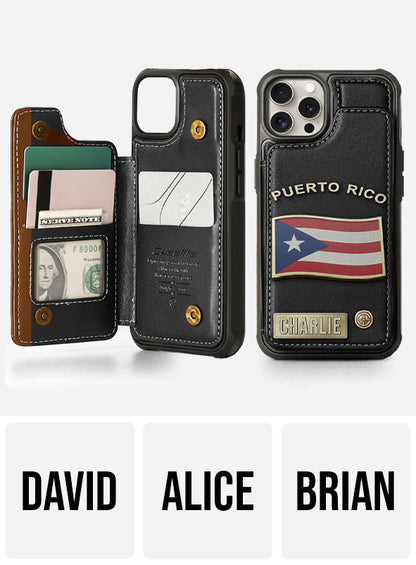 Proud Puerto Rico - Personalized Expats Wallet Phone Case