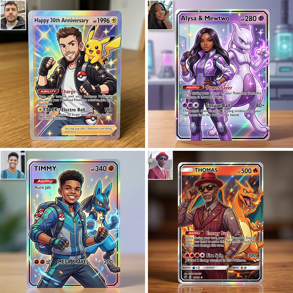 Custom Card For Monster Trainers - Personalized Monster Trainer Wallet Insert Card
