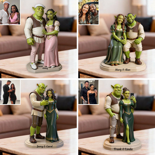 Ogre Characters, Cartoon Couple - Personalized Custom Shaped Acrylic Plaque