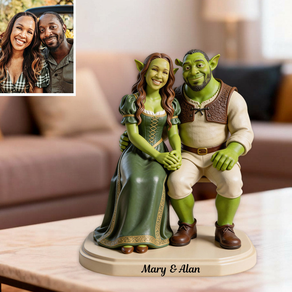 Ogre Characters, Cartoon Couple - Personalized Custom Shaped Acrylic Plaque