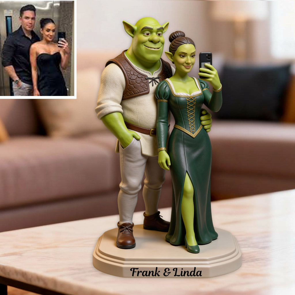 Ogre Characters, Cartoon Couple - Personalized Custom Shaped Acrylic Plaque