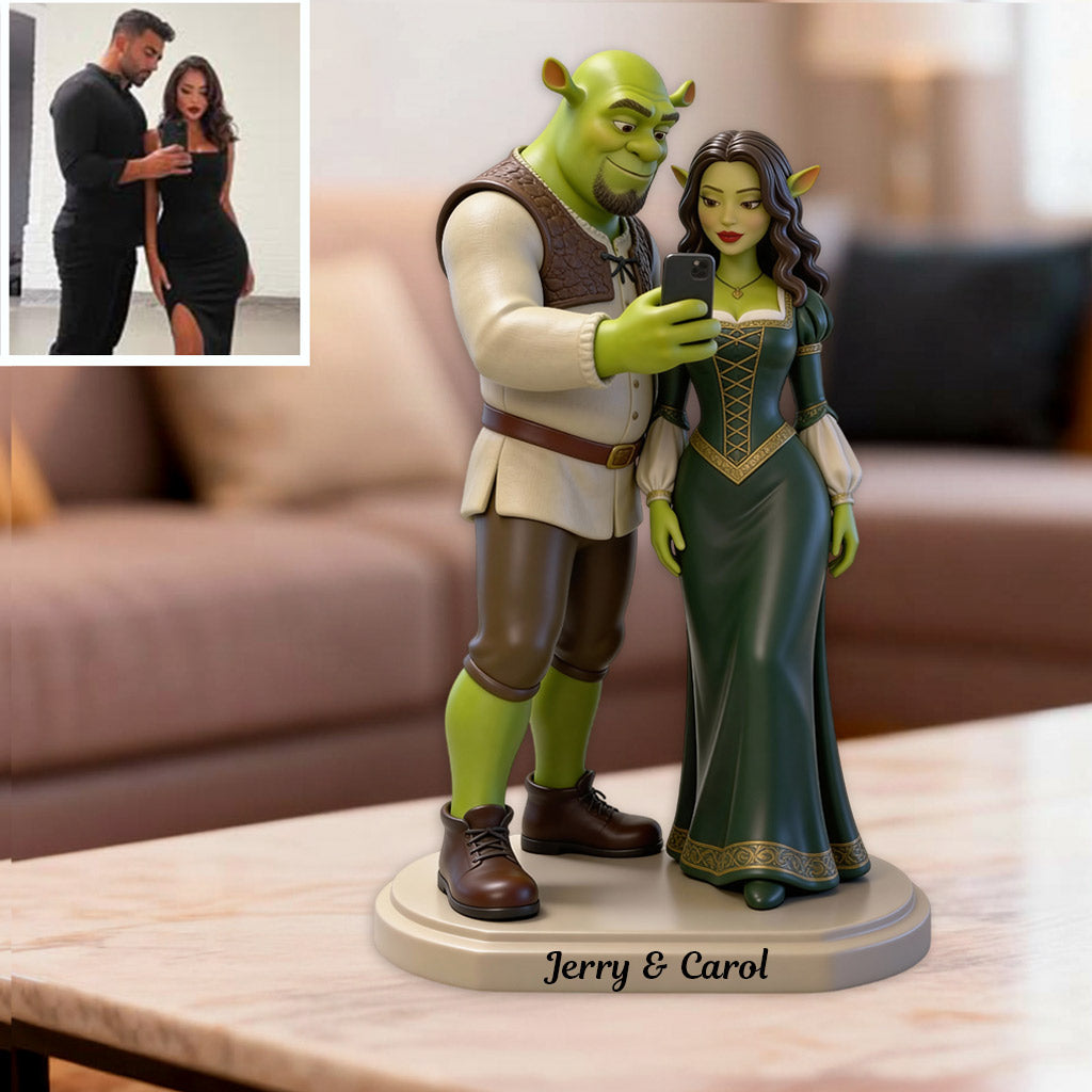 Ogre Characters, Cartoon Couple - Personalized Custom Shaped Acrylic Plaque