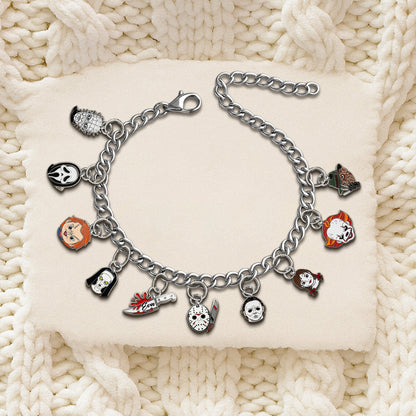 Horror On The Wrist - Personalized Horror Character Bracelet With Charms