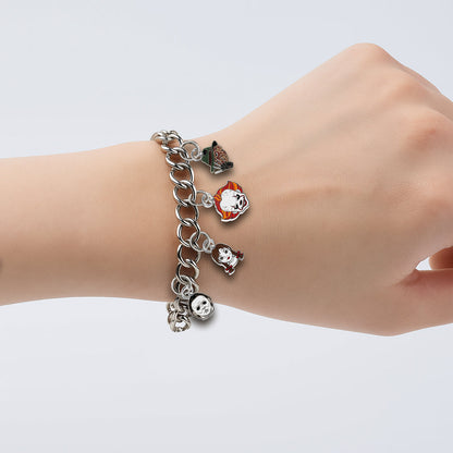 Horror On The Wrist - Personalized Horror Character Bracelet With Charms