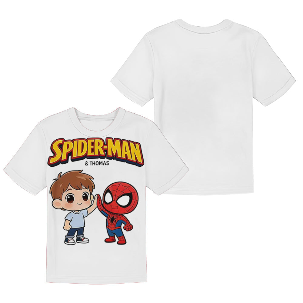 Custom From Any Photo - Personalized Spider-Verse Kid T-shirt & Shorts