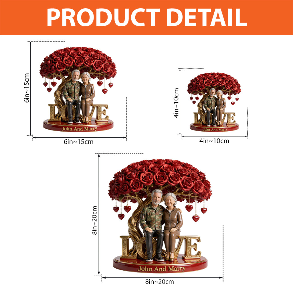 Old Coupe Gift - Personalized Couple Custom Shaped Acrylic Plaque
