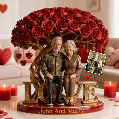 Old Coupe Gift - Personalized Couple Custom Shaped Acrylic Plaque