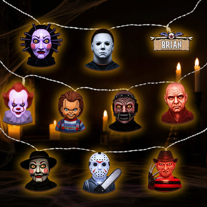 Scary Halloween - Personalized Horror Character String Lights