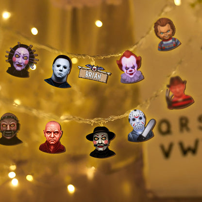 Scary Halloween - Personalized Horror Character String Lights