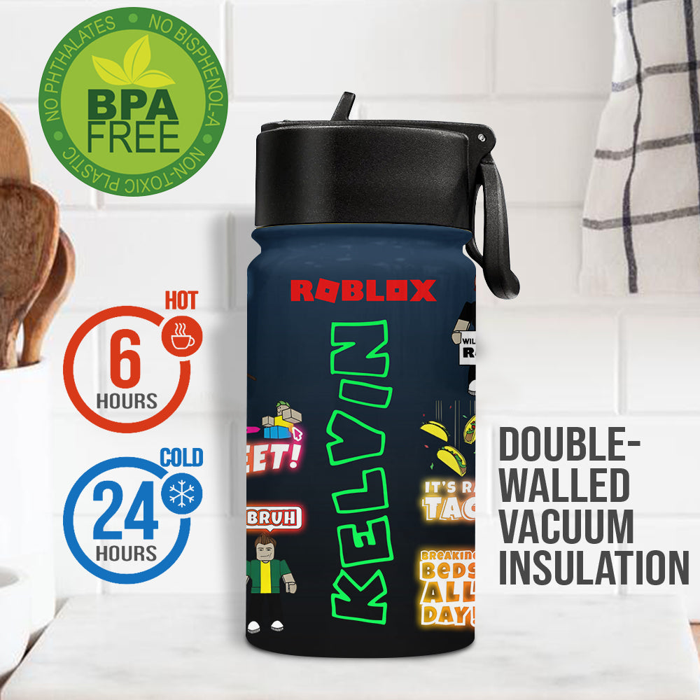 Role Play Game - Personalized 3D Gaming Kids Water Bottle