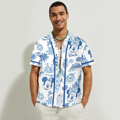 Magical Loving Cruise Line - Personalized Mouse Hawaiian Shirt & Sleeveless Dress