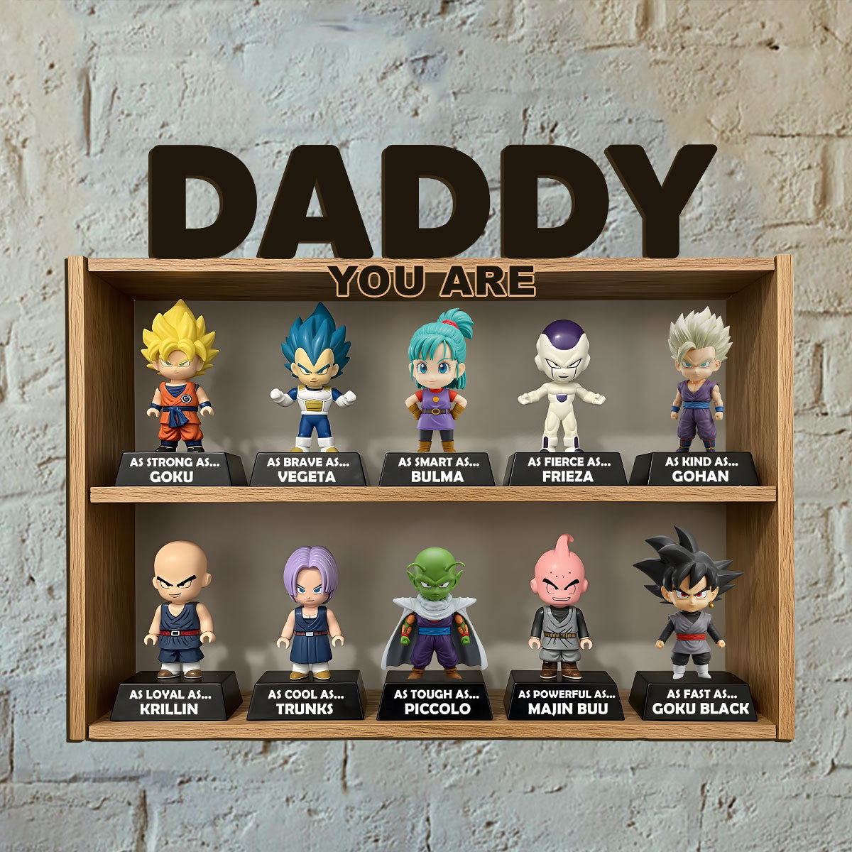 Best Dad Ever - Personalized Seven Balls Custom Shaped Wood Sign