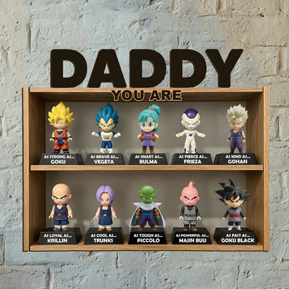 Best Dad Ever - Personalized Seven Balls Custom Shaped Wood Sign