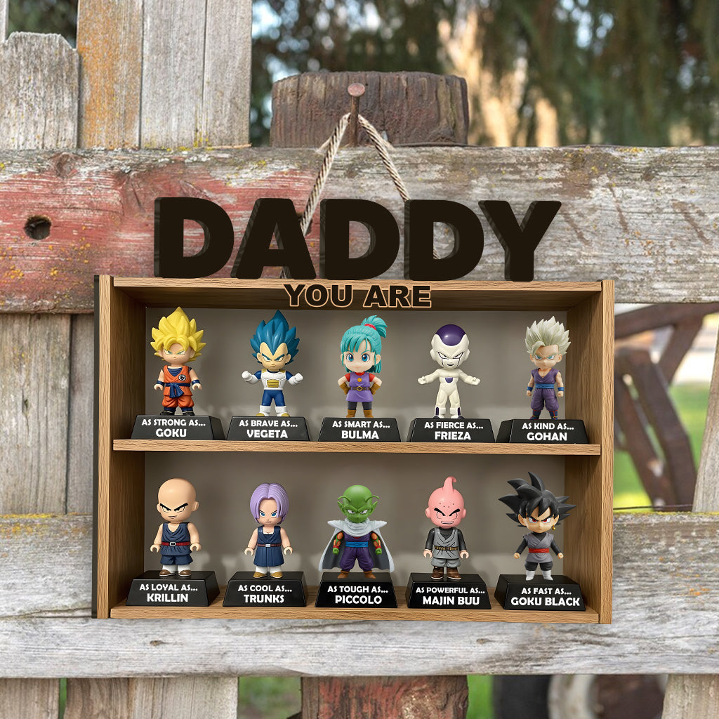 Best Dad Ever - Personalized Seven Balls Custom Shaped Wood Sign