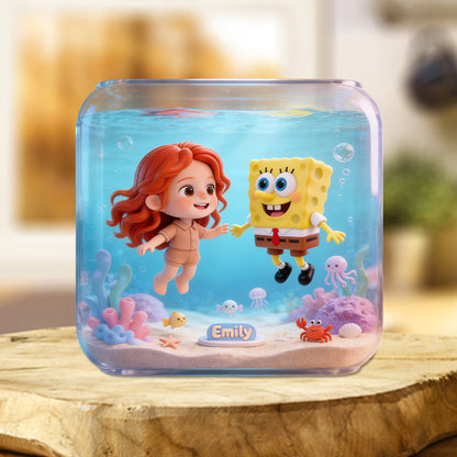Custom From Photo - Personalized Yellow sponge Custom Shaped Acrylic Plaque
