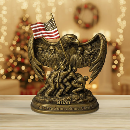 All Gave Some, Some Gave All Veteran Day 250th Anniversary of US Army - Personalized Veteran Custom Shaped Acrylic Plaque