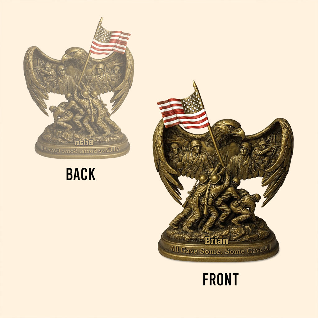 All Gave Some, Some Gave All Veteran Day 250th Anniversary of US Army - Personalized Veteran Custom Shaped Acrylic Plaque