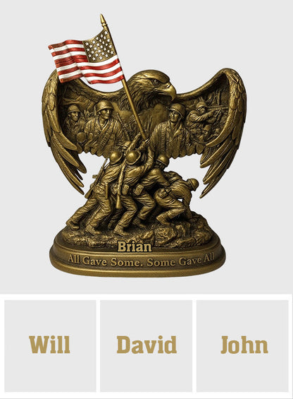 All Gave Some, Some Gave All Veteran Day 250th Anniversary of US Army - Personalized Veteran Custom Shaped Acrylic Plaque