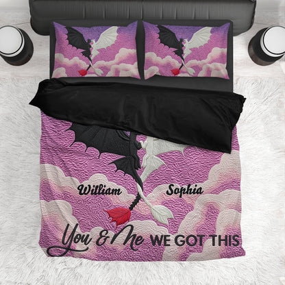 Couple Dragon You And Me - Personalized Bedding Set