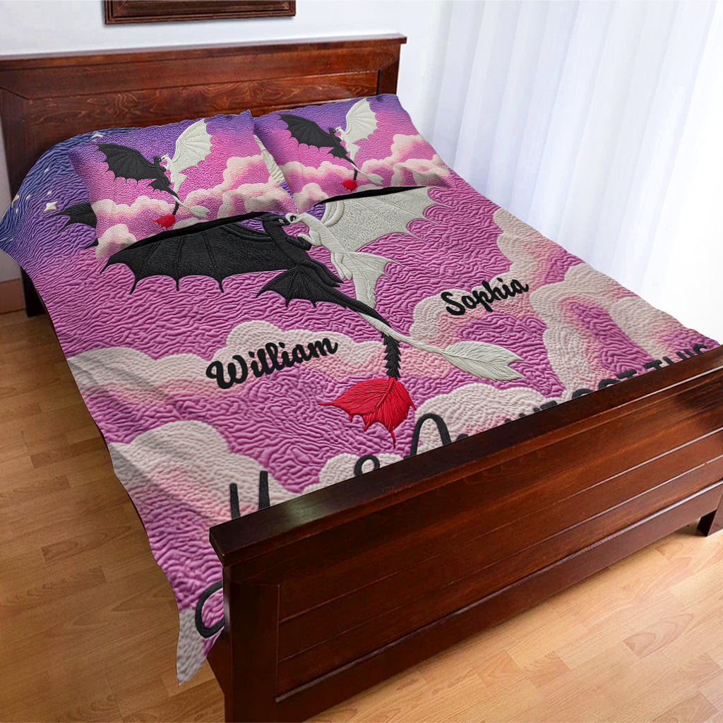Couple Dragon You And Me - Personalized Bedding Set