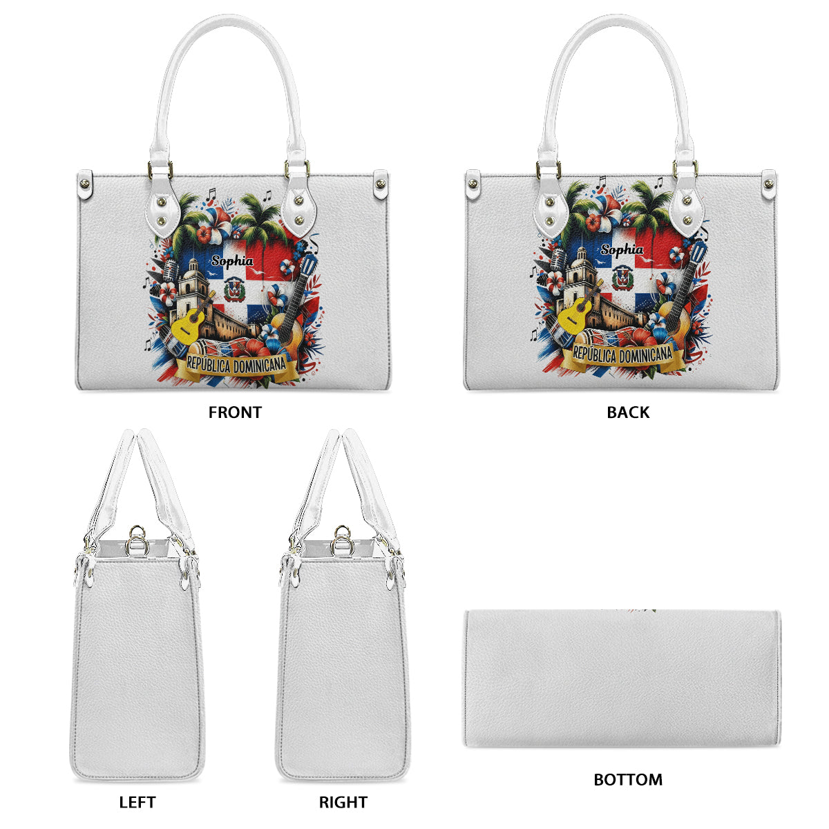 Dominicana Gift - Personalized Expats Leather Handbag