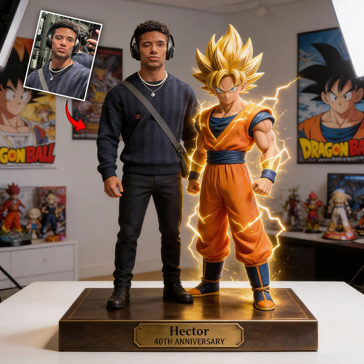 40th Anniversary - Personalized Seven Balls Custom Shaped Acrylic Plaque