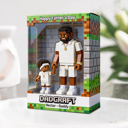 Blocky Dad - Personalized Block World Custom Shaped Acrylic Plaque