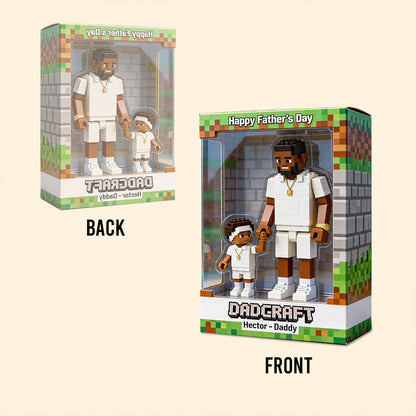 Blocky Dad - Personalized Block World Custom Shaped Acrylic Plaque