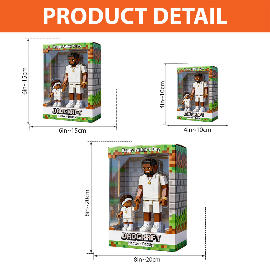 Blocky Dad - Personalized Block World Custom Shaped Acrylic Plaque