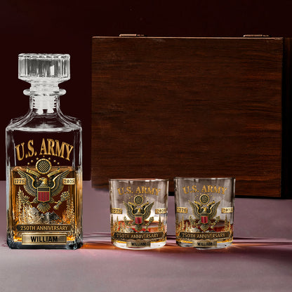 This We'll Defend - Personalized Veteran Whiskey Decanter Set