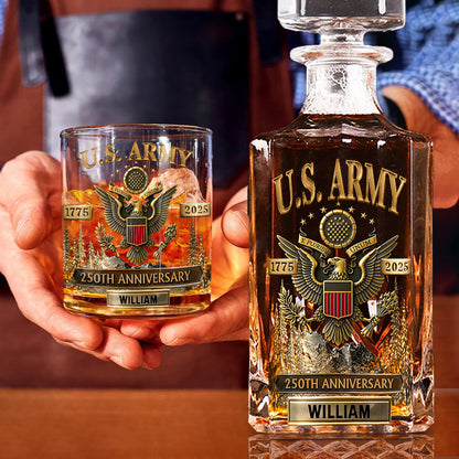 This We'll Defend - Personalized Veteran Whiskey Decanter Set